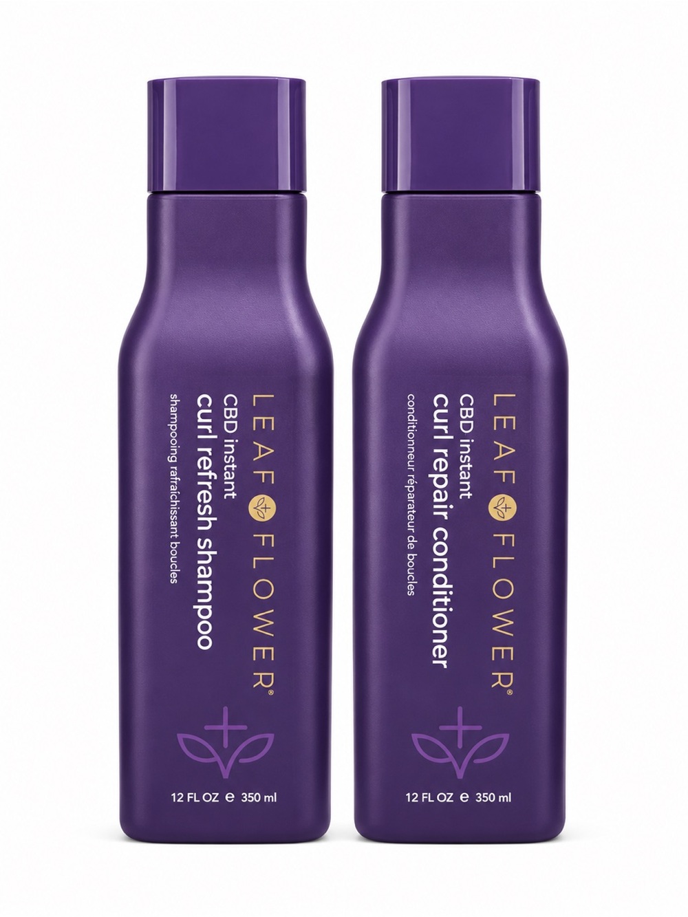 Leaf Flower Curl Refresh Shampoo & Repair Conditioner Duo 12 fl oz 350ml Set